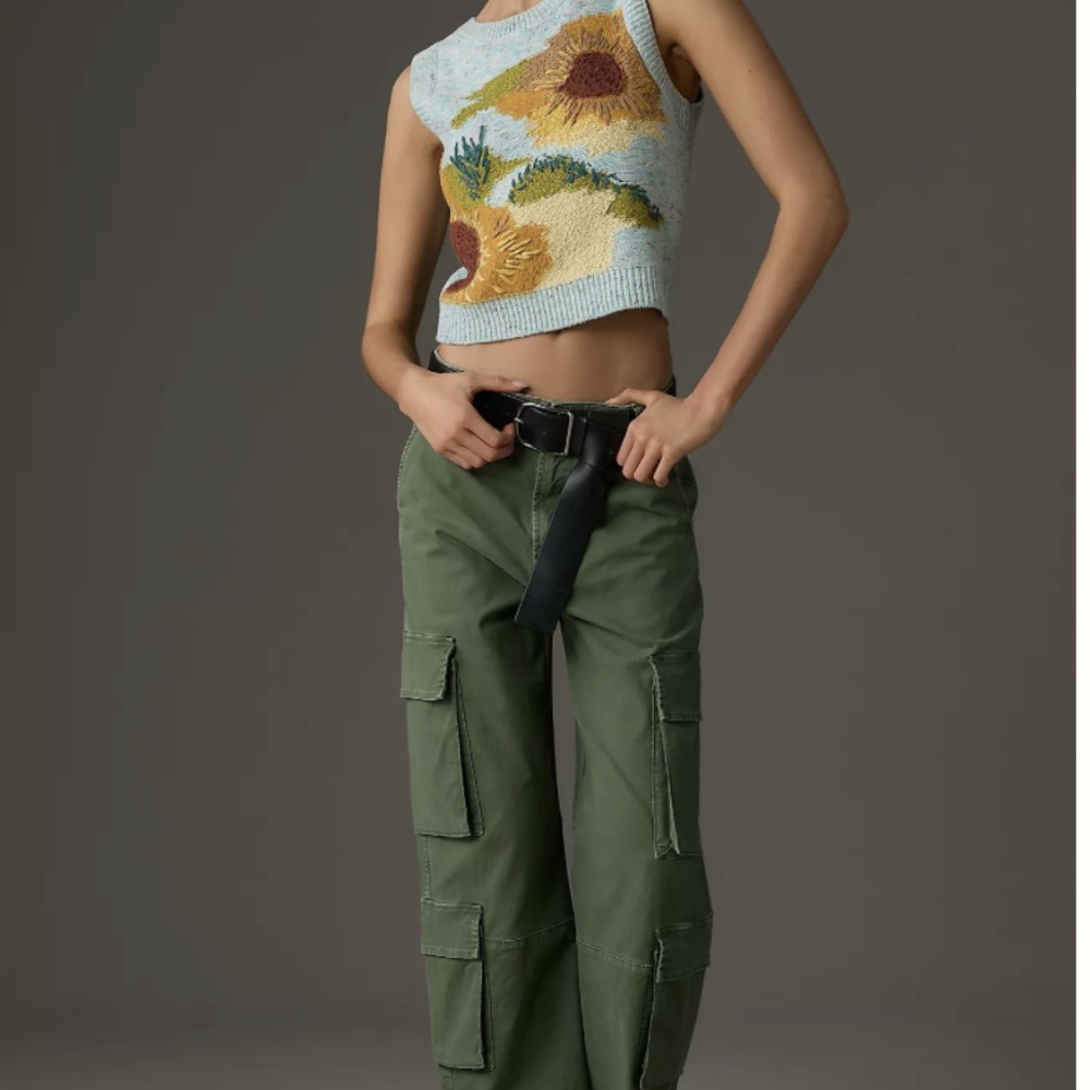 Anthropologie Pilcro Crewneck Sunflower Sweater Vest - Picture 2 of 6